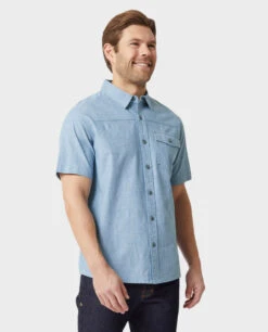 STIO Men's Curtis Camp Chambray Shirt SS -Stio 200281 464 3 Top ccef476f 8607 4ad7 aa1a f2a2584917a0