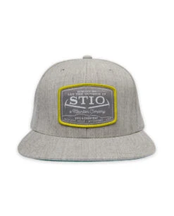 STIO Frontier Flat Brim Snap Back -Stio Frontier Flat Brim Snap Back Patch Hat Heather Gray Front New