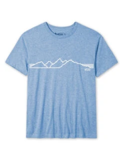 STIO Men's Teton Elevations Tee -Stio M Linear Teton Tee Blue Heather 010d7877 0fdf 4ad1 acf4 b5446217b077